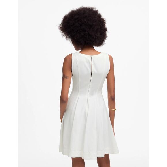 Madewell Womens Circle Mini Dress Airy Denim Edition NV521 Pure White Sze XS NWT - Picture 5 of 8